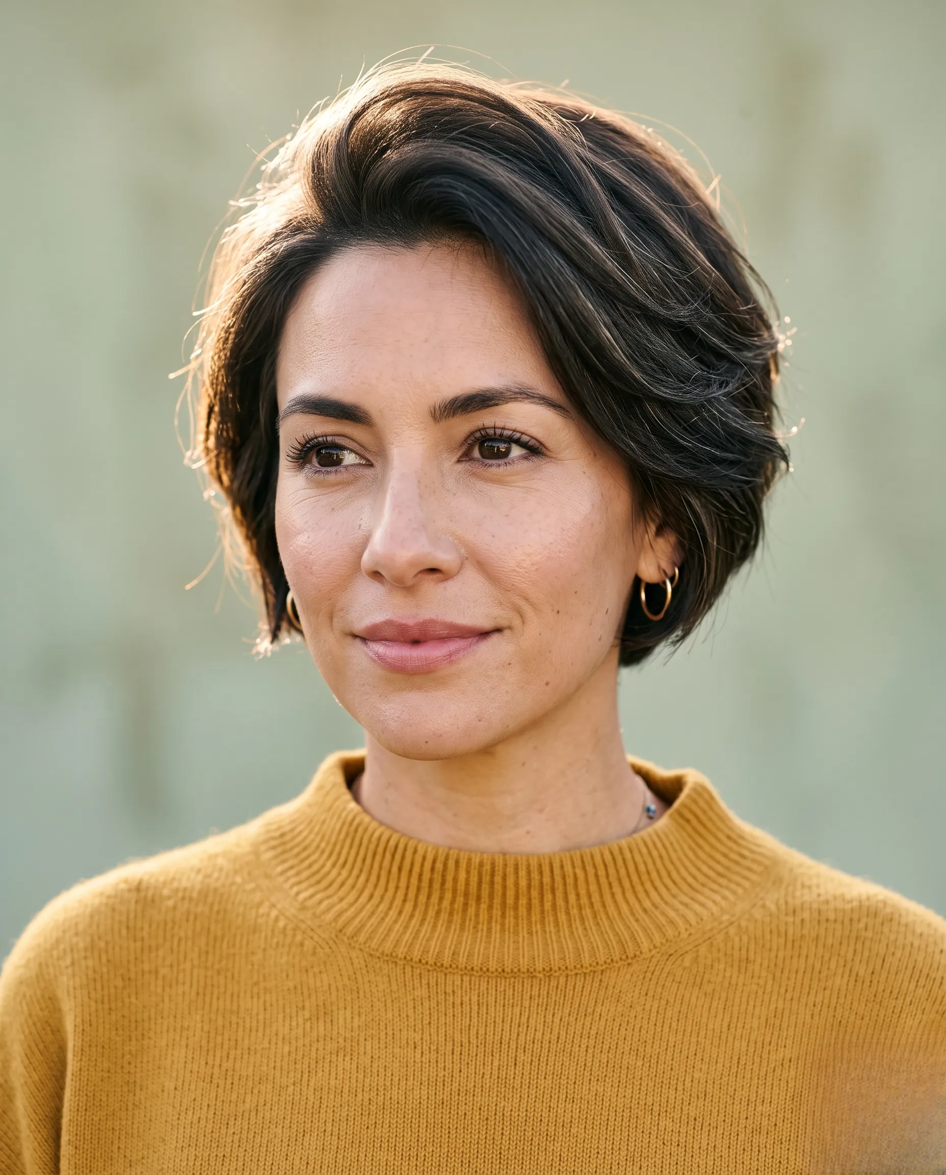 coupe boule femme : Gros plan sur la texture et le volume d'une coupe boule féminine moderne et stylée.