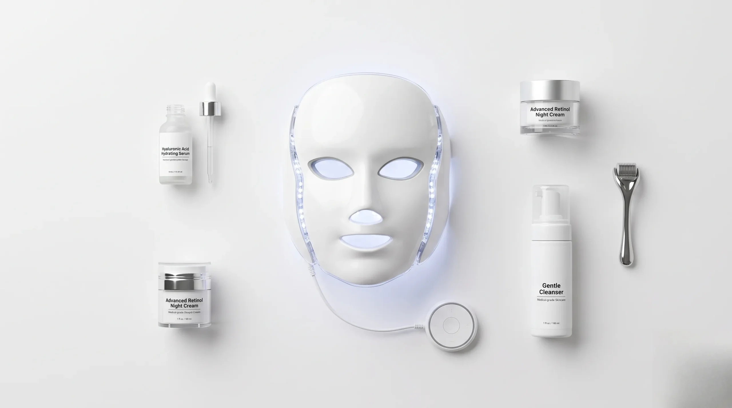 Appareil de soin Lightinderm avec produits dermatologiques. Lightinderm avis dermatologue