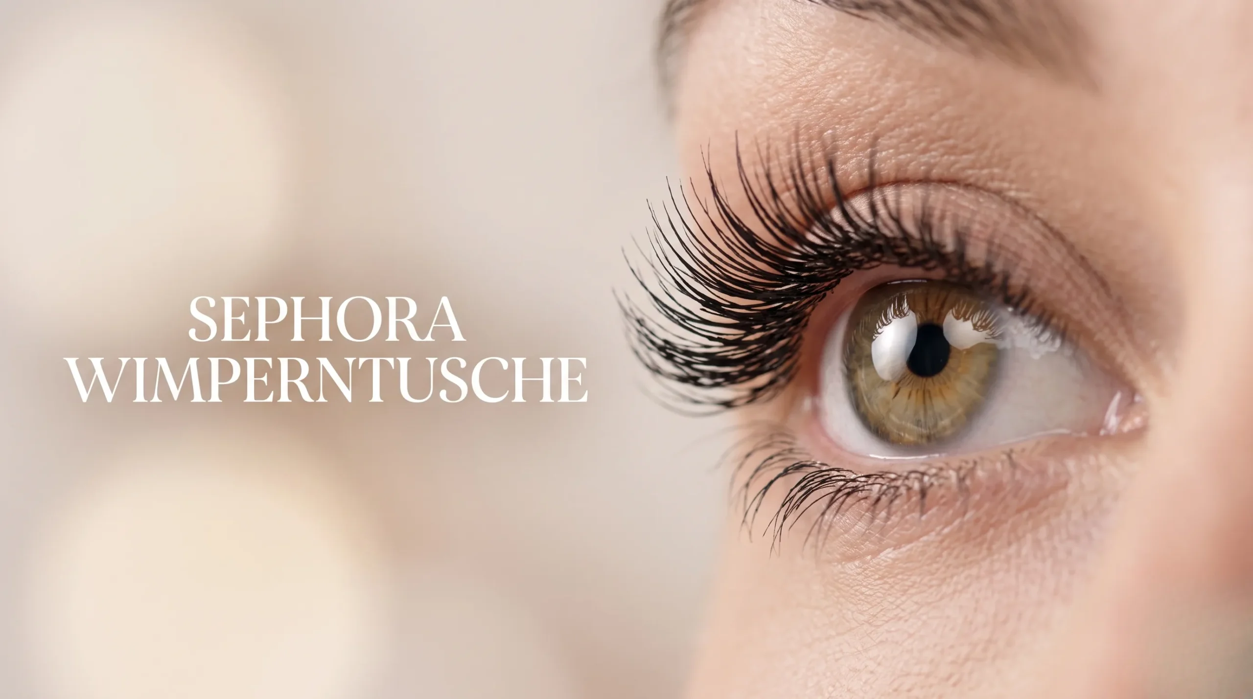 Gros plan sur des cils longs et fournis pour illustrer le mascara Sephora.